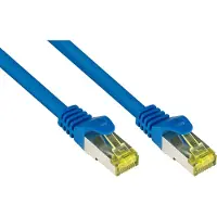 Alcasa Bonnes connexions Patchkabel m. Cat.7 Rohkabel blau 0,25m