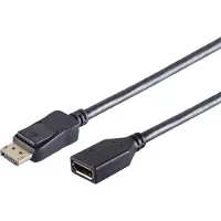 S-Impuls S/CONN maximum connectivity Câble d'extension DisplayPort 1.2, 4K, 1,0m (0.50 m), Câble vidéo, Noir