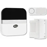REV Orchestra Funk Gong With Button Link2home Smart Doorbell Blanc