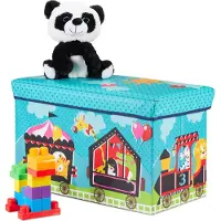 Relaxdays Tabouret coffre jouet pouf enfant