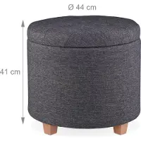 Relaxdays Pouf-de-rangement