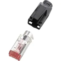 Renkforce Connecteur RJ45 TM21 CAT 6, blindé Connecteur mâle, droit Pôles : 8P8C H9561.4-10 Noir H9561.4-10 10 pcs (H9561.4-10)