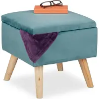 Relaxdays Tabouret velours (40 x 40 x 40 cm)