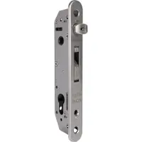 Locinox Serrure à cadre tubulaire Fortylock avec pêne crochet, PZ 92,DM 20 mm,têtière ronde,acier inoxydable