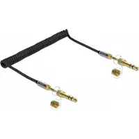 DeLOCK Câble spiralé 3,5 mm Jack 3 pôles vers Jack avec vis - Deloc