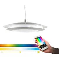Eglo Lampe à suspension design Moneva-C Ø 48cm gris