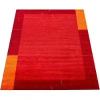 Paco Home Tapis salon à poils courts, motif ethnique géométrique, fait main, Gabbeh, dimensions 120 x 170 cm
