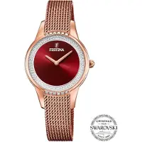 Festina Montre à affichage analogique rouge