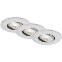 Briloner Lampe LED encastrée LEUCHTEN KULANA, 5 W, 460 lm, IP23, chrome mat, plastique, intensité lumineuse variable, Ø 9 cm