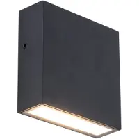 Lutec Gemini LED Applique murale extérieure 3000 K 9,2W IP54 Noir mat