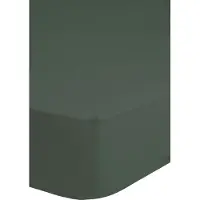 Hip Drap-housse en satin - 180x220cm - 100% coton doux satin - jusqu'à 25cm d'épaisseur de matelas - Dark Green Olive