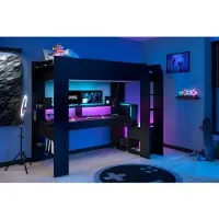 You do it Lit mezzanine avec bureau Raider 90x200cm - noir