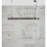 Nordlux Lilt Luminaire suspendu à LED, Variante : 1150 x 102 x 43 mm, 27 W, acier gris foncé, noir