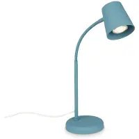 Briloner - Lampe de chevet avec interrupteur filaire, orientable, GU10, max. 9W, lampe de bureau, lampe table salon, 13x38,5 cm, bleu