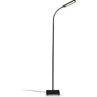 B.K.Licht Lampadaire noir salon LED 6,5W, luminosité réglable tête flexible choix de lumière fonction TOUCH lampadaire moderne chambre bureau