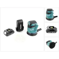 Makita DBO 180 Y1 Ponceuse excentrique sans fil, 18V + 1x Batterie 1,5 Ah - sans chargeur