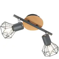 FISCHER&HONSEL GMBH Plafonnier 2 lumières Ran noir