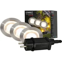 Briloner CONNECT TO SHINE Kit de d marrage Tilia avec lot de 3 spots LED encastrables au sol, IP67