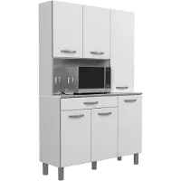 Parisot Buffet Eko avec 6 portes & 1 tiroir - blanc