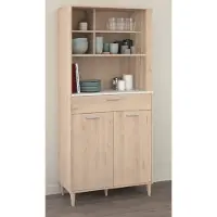 Parisot Buffet Galatee avec 2 portes & 1 tiroir - décor chêne/blanc