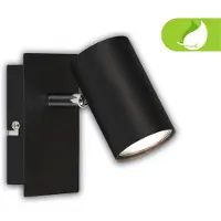 B.K.Licht Isil A Applique LED intérieure, CEE A source lumineuse*, Orientable, Inclinable, Noir, 12 x 8 x 12,3 cm