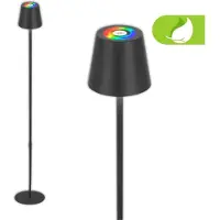 Briloner Coloris RGBW LED Lampadaire sans fil, variateur, tactile, recharge USB-C, sans fil, anthracite, 133 x Ø20,8 cm