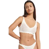 Sloggi Soutien-gorge 'ZERO Feel Bliss' gris foncé / blanc cassé