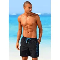 s.Oliver Shorts de bain bleu cyan / noir