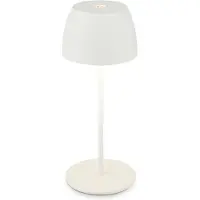 B.K.Licht Mini lampe de table LED sans fil IP44, à intensité variable, tactile, protection contre les éclaboussures, sans fil, blanc, Ø8 x 20 cm