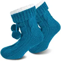 Normani Chaussettes turquoise / blanc