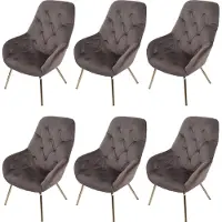 Mendler Chaise de salle à manger -K26 (lot de 6)