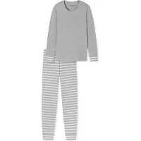 Schiesser Pyjama ' Casual Essentials ' gris chiné / blanc