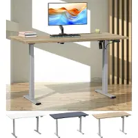 VCM Bureau réglable en hauteur | réglable en hauteur électrique stpless 71-120 cm | Computer Dimensions 140x50 | Table de bureau Lona