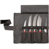 F. Dick F.DICK Leder Rolltasche Red Spirit 5-tlg schwarz Messerset Messer 8176800-01