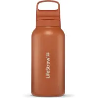 LifeStraw Go 2.0 Stainless Steel, bouteille filtre à eau, orange