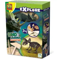 Ses Sculpture - Explorer - Triceratops et Squelette - - UneTaille - Dinosaure