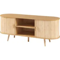 En.casa Buffet 'Nordkapp' avec 2 portes 140 x 40 x 56 cm bois bambou