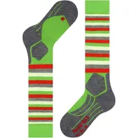 Falke Chaussettes de Ski Falke Kids SK2 Intermediate Stripes Vivid Green-Pointure 27 - 30