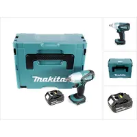 Makita DTW 251 T1J 18 V Boulonneuse à chocs sans fil 230 Nm + Coffret de transport Makpac + 1x Batterie BL 1850 N 5,0 Ah - sans Chargeur
