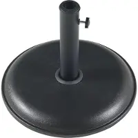 Casa.pro Pied de parasol 'Bionaz' Ø45x5 cm béton 15 kg rond noir