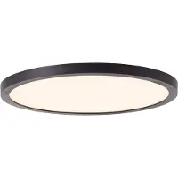 Brilliant LED Panneau apparent TUCO | Ø 25 cm Plafonnier fonctionnel | 16 W 2100 lm 2700 K | Plastique | Noir/Blanc