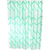 MSV Rideau de douche Polyester TREE 180x200cm QUALITE PREMIUM Turquoise