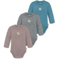 Normani Barboteuse / body 'Tuai' bleu / gris / rose / blanc