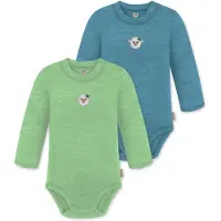 Normani Barboteuse / body 'Tuai' beige / bleu / vert