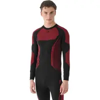 4F Hommes, T-shirt fonctionnel, Koszulka termoaktywna męska M165 czerwona 4FWAW24USEAM165 62S S/M (M, S), Rouge, Noir, S, M