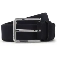 BOSS Ceinture en cuir suédé avec boucle argentée