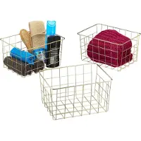 Relaxdays Corbeille-fil-de-fer (28 cm, 3x)