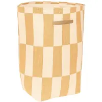 Nobodinoz Panier de Rangement Nobodinoz Vibes Grand Panier de rangement Moutarde Et Carreaux De Sable