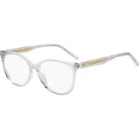 HUGO Monture optique en acétate transparent avec armature dorée