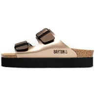 Bayton Pantoufle 'Japet' bronze / noir